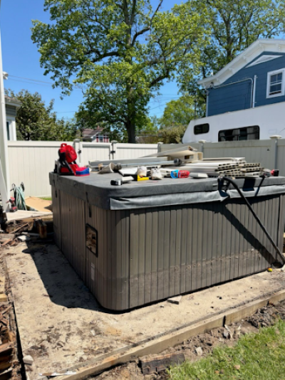 islip hot tub removal job before